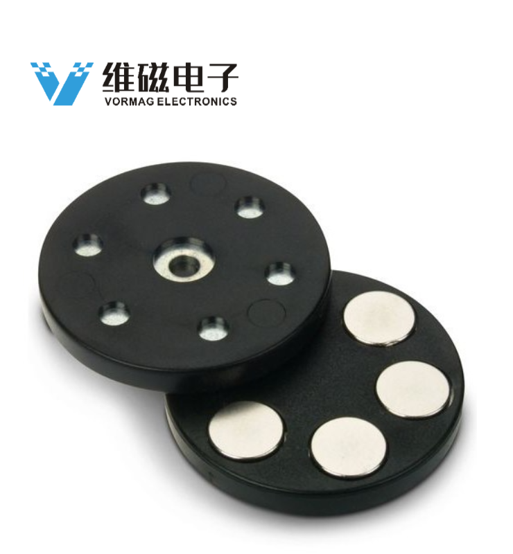 Neodymium Rubber Coated Round Base Magnet